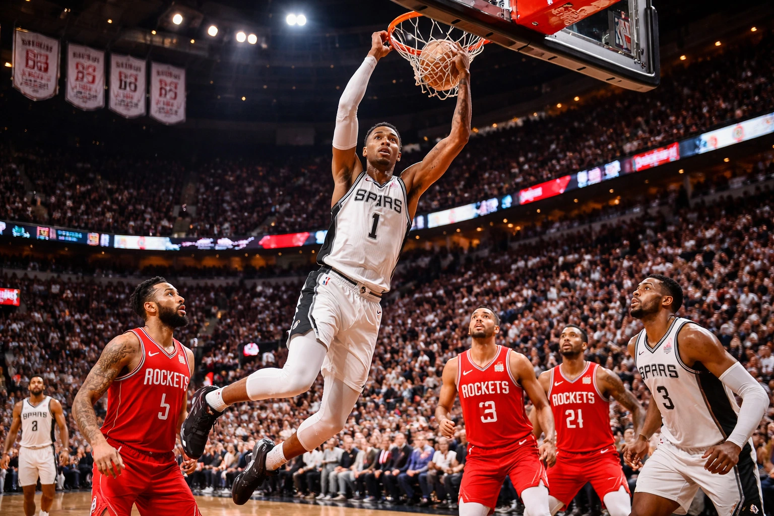 Spurs vs Rockets in the USA